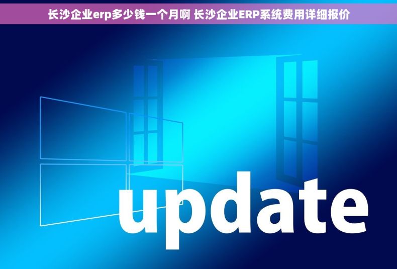 长沙企业erp多少钱一个月啊 长沙企业ERP系统费用详细报价