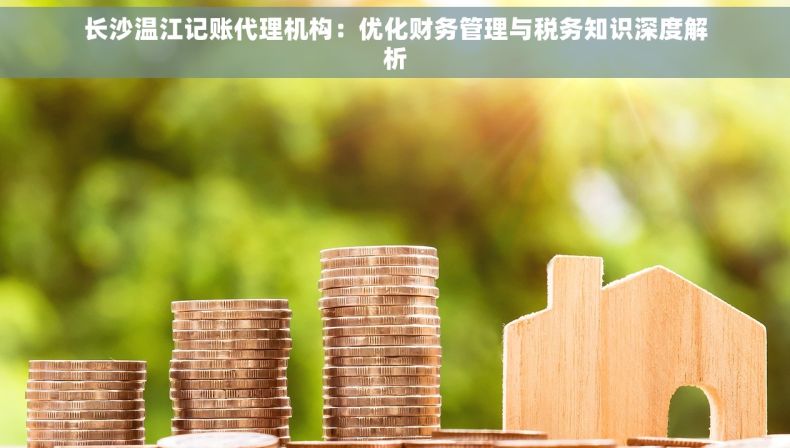 长沙温江记账代理机构：优化财务管理与税务知识深度解析