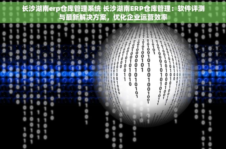 长沙湖南erp仓库管理系统 长沙湖南ERP仓库管理：软件评测与最新解决方案，优化企业运营效率