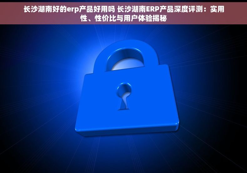长沙湖南好的erp产品好用吗 长沙湖南ERP产品深度评测：实用性、性价比与用户体验揭秘