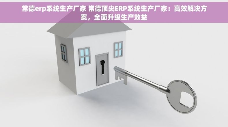常德erp系统生产厂家 常德顶尖ERP系统生产厂家：高效解决方案，全面升级生产效益