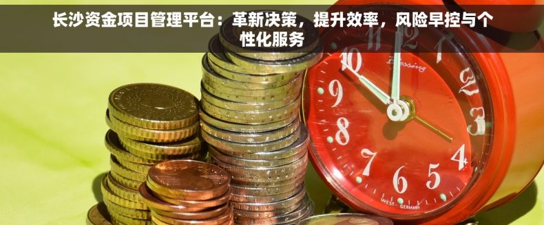 长沙资金项目管理平台：革新决策，提升效率，风险早控与个性化服务