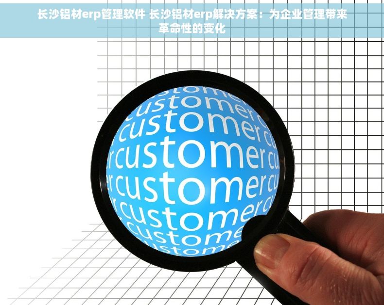 长沙铝材erp管理软件 长沙铝材erp解决方案：为企业管理带来革命性的变化