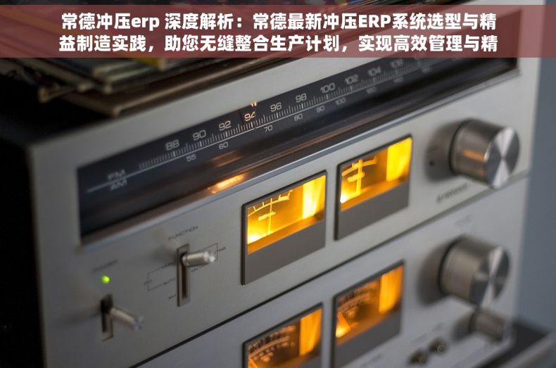 常德冲压erp 深度解析：常德最新冲压ERP系统选型与精益制造实践，助您无缝整合生产计划，实现高效管理与精益化转型