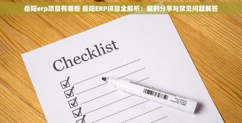 岳阳erp项目有哪些 岳阳ERP项目全解析：案例分享与常见问题解答