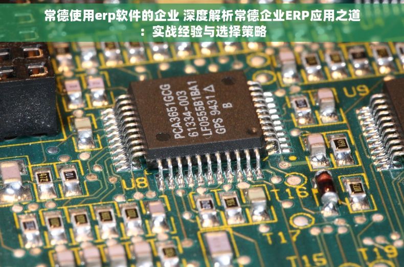 常德使用erp软件的企业 深度解析常德企业ERP应用之道：实战经验与选择策略