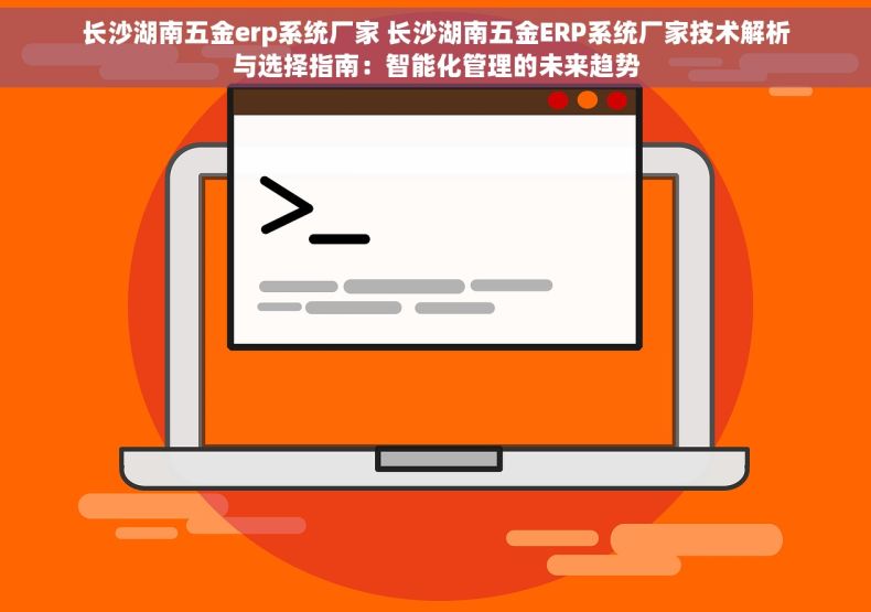 长沙湖南五金erp系统厂家 长沙湖南五金ERP系统厂家技术解析与选择指南：智能化管理的未来趋势