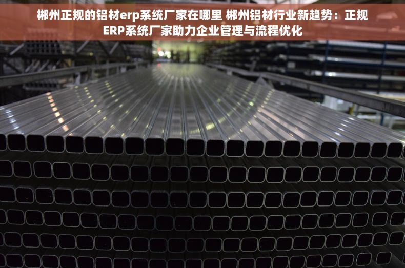 郴州正规的铝材erp系统厂家在哪里 郴州铝材行业新趋势：正规ERP系统厂家助力企业管理与流程优化