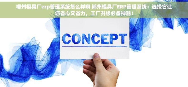 郴州模具厂erp管理系统怎么样啊 郴州模具厂ERP管理系统：选择它让您省心又省力，工厂升级必备神器！