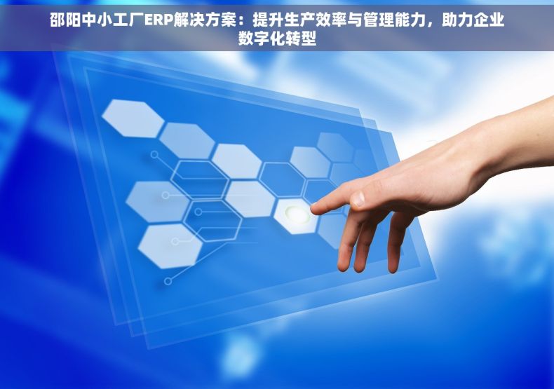 邵阳中小工厂ERP解决方案：提升生产效率与管理能力，助力企业数字化转型