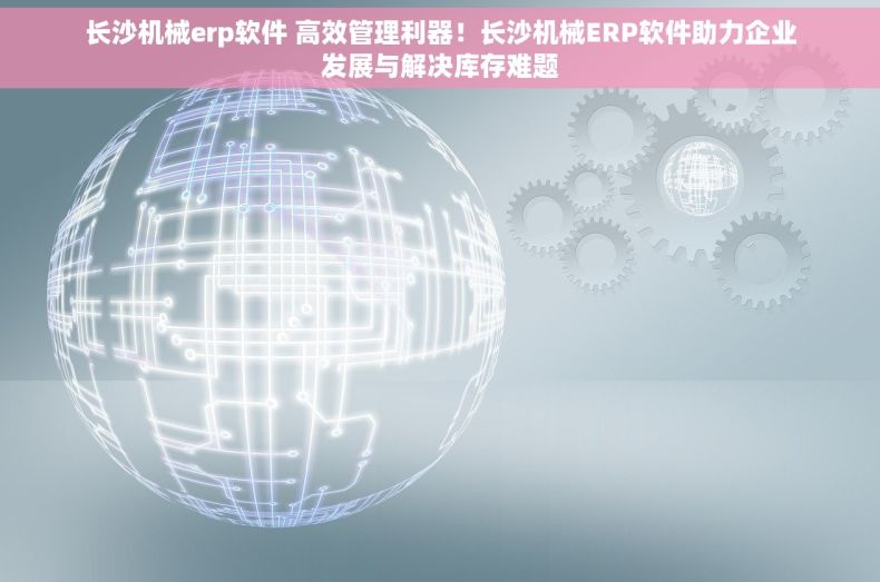 长沙机械erp软件 高效管理利器！长沙机械ERP软件助力企业发展与解决库存难题