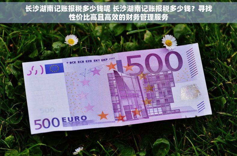 长沙湖南记账报税多少钱呢 长沙湖南记账报税多少钱？寻找性价比高且高效的财务管理服务