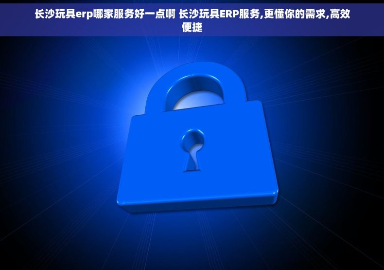 长沙玩具erp哪家服务好一点啊 长沙玩具ERP服务,更懂你的需求,高效便捷