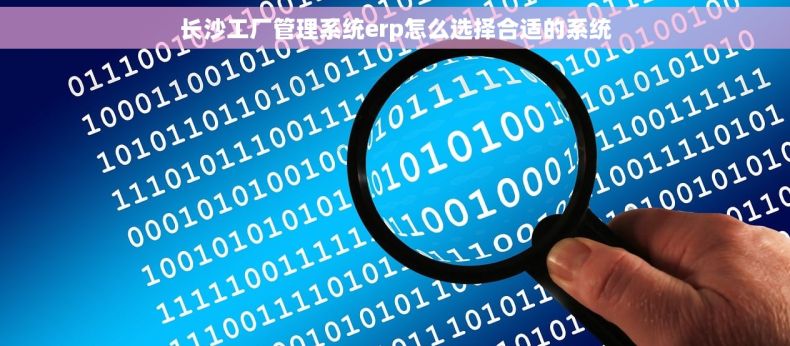 长沙工厂管理系统erp怎么选择合适的系统