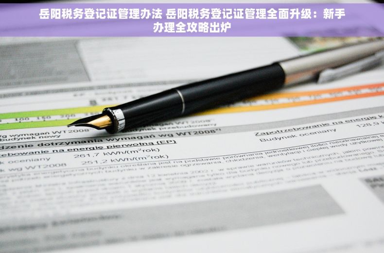 岳阳税务登记证管理办法 岳阳税务登记证管理全面升级：新手办理全攻略出炉