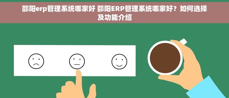 邵阳erp管理系统哪家好 邵阳ERP管理系统哪家好？如何选择及功能介绍