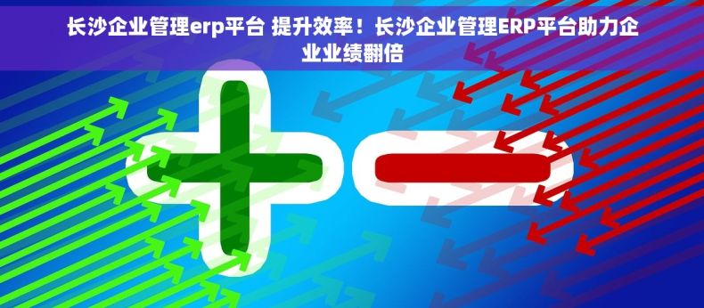 长沙企业管理erp平台 提升效率！长沙企业管理ERP平台助力企业业绩翻倍
