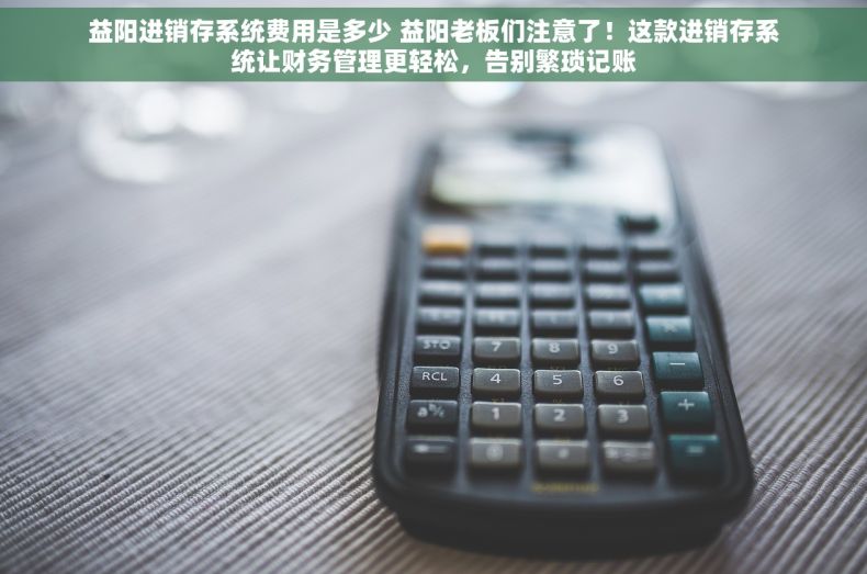益阳进销存系统费用是多少 益阳老板们注意了！这款进销存系统让财务管理更轻松，告别繁琐记账