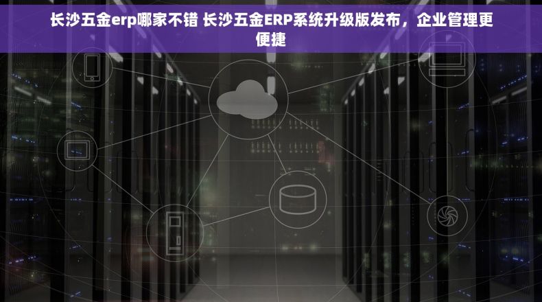 长沙五金erp哪家不错 长沙五金ERP系统升级版发布，企业管理更便捷