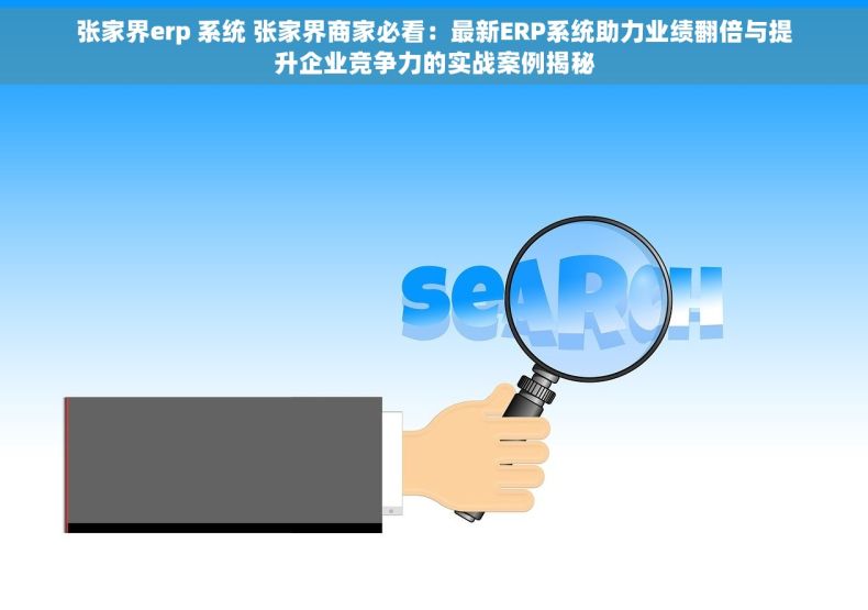 张家界erp 系统 张家界商家必看：最新ERP系统助力业绩翻倍与提升企业竞争力的实战案例揭秘