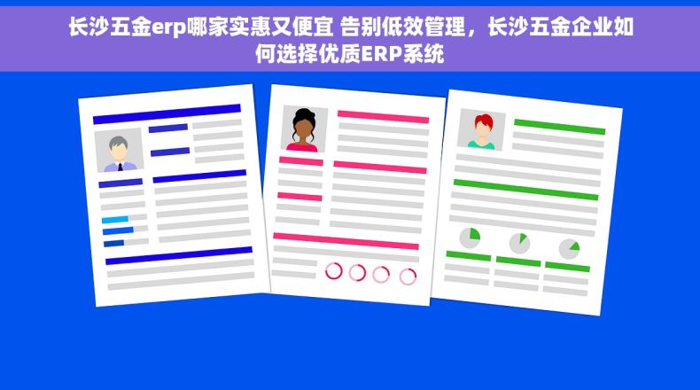 长沙五金erp哪家实惠又便宜 告别低效管理，长沙五金企业如何选择优质ERP系统