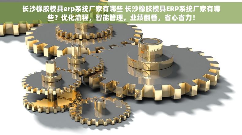 长沙橡胶模具erp系统厂家有哪些 长沙橡胶模具ERP系统厂家有哪些？优化流程，智能管理，业绩翻番，省心省力！