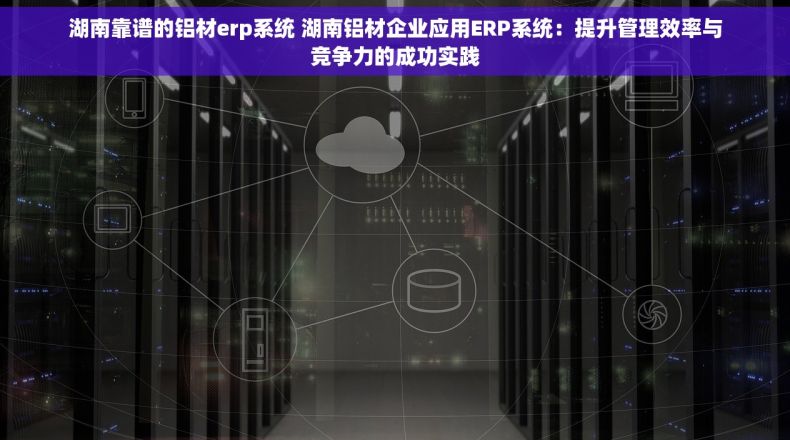 湖南靠谱的铝材erp系统 湖南铝材企业应用ERP系统：提升管理效率与竞争力的成功实践