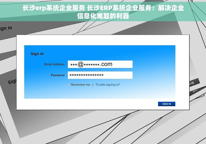 长沙erp系统企业服务 长沙ERP系统企业服务：解决企业信息化难题的利器