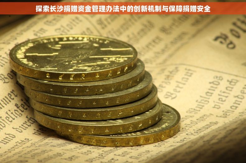 探索长沙捐赠资金管理办法中的创新机制与保障捐赠安全