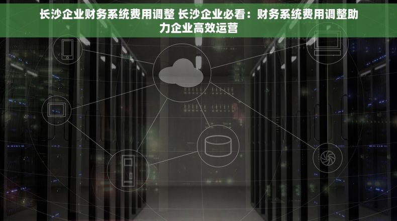长沙企业财务系统费用调整 长沙企业必看：财务系统费用调整助力企业高效运营