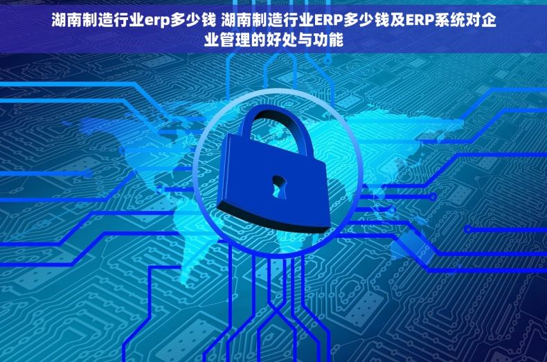 湖南制造行业erp多少钱 湖南制造行业ERP多少钱及ERP系统对企业管理的好处与功能