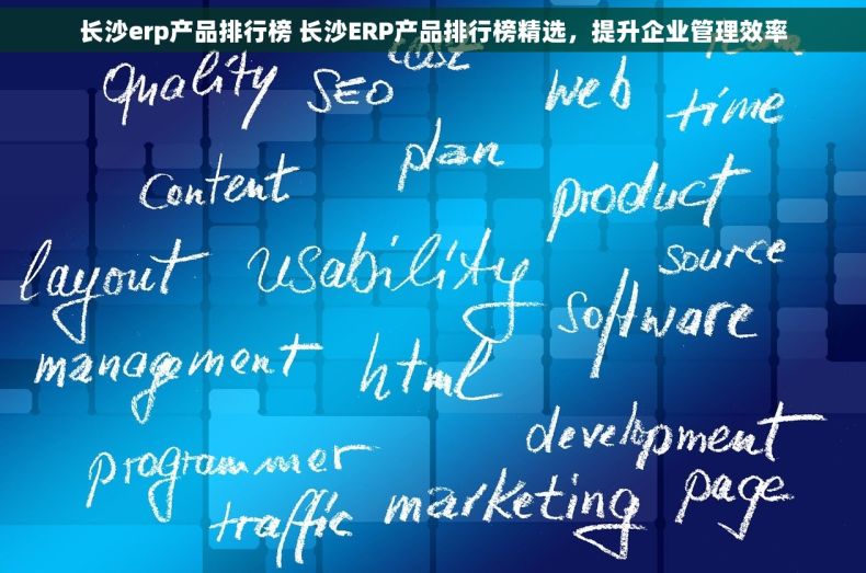 长沙erp产品排行榜 长沙ERP产品排行榜精选，提升企业管理效率