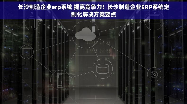 长沙制造企业erp系统 提高竞争力！长沙制造企业ERP系统定制化解决方案要点