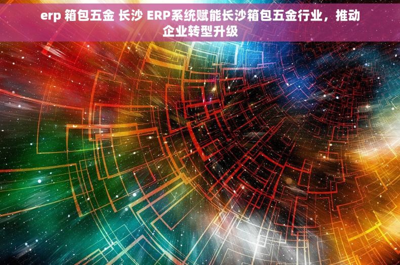erp 箱包五金 长沙 ERP系统赋能长沙箱包五金行业，推动企业转型升级