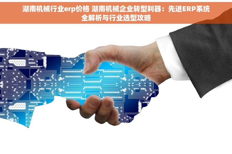 湖南机械行业erp价格 湖南机械企业转型利器：先进ERP系统全解析与行业选型攻略