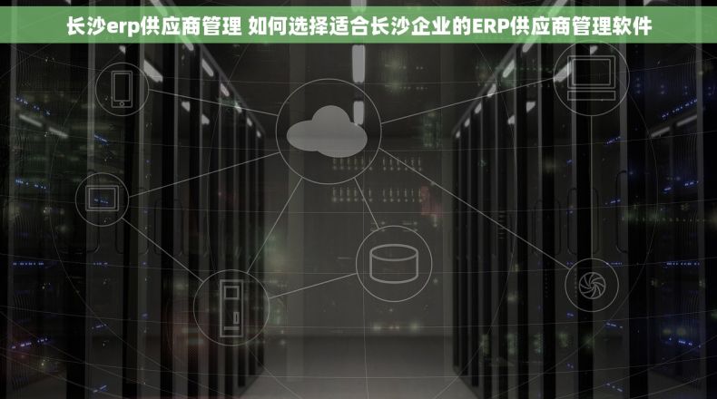 长沙erp供应商管理 如何选择适合长沙企业的ERP供应商管理软件