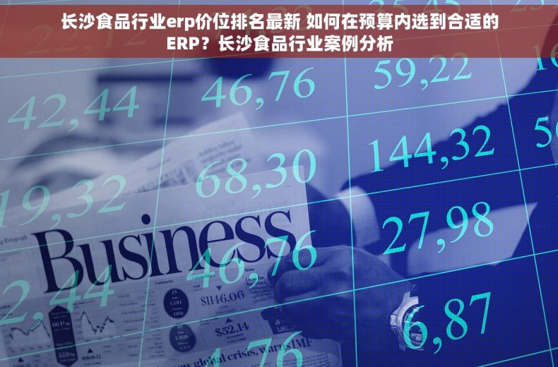 长沙食品行业erp价位排名最新 如何在预算内选到合适的ERP？长沙食品行业案例分析