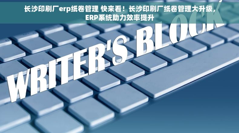 长沙印刷厂erp纸卷管理 快来看！长沙印刷厂纸卷管理大升级，ERP系统助力效率提升
