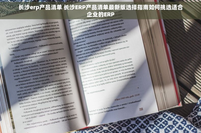 长沙erp产品清单 长沙ERP产品清单最新版选择指南如何挑选适合企业的ERP