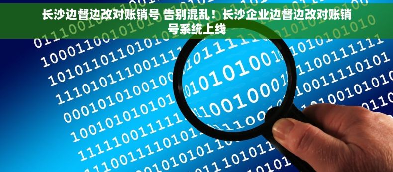 长沙边督边改对账销号 告别混乱！长沙企业边督边改对账销号系统上线