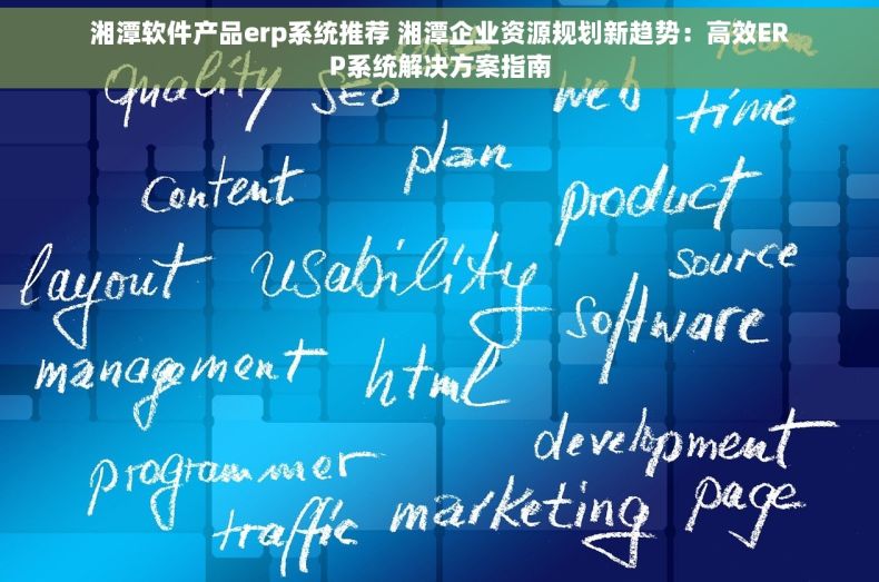 湘潭软件产品erp系统推荐 湘潭企业资源规划新趋势：高效ERP系统解决方案指南
