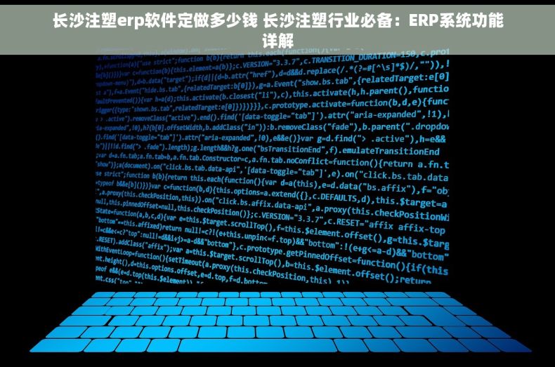 长沙注塑erp软件定做多少钱 长沙注塑行业必备：ERP系统功能详解