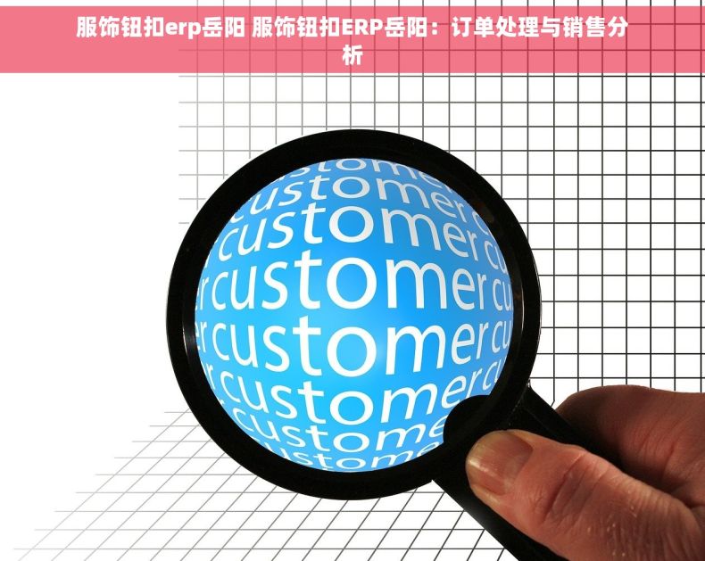服饰钮扣erp岳阳 服饰钮扣ERP岳阳：订单处理与销售分析