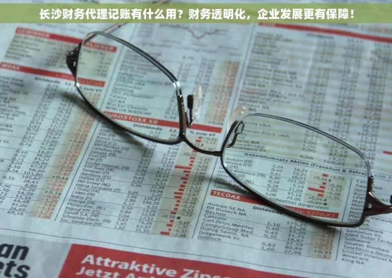 长沙财务代理记账有什么用？财务透明化，企业发展更有保障！