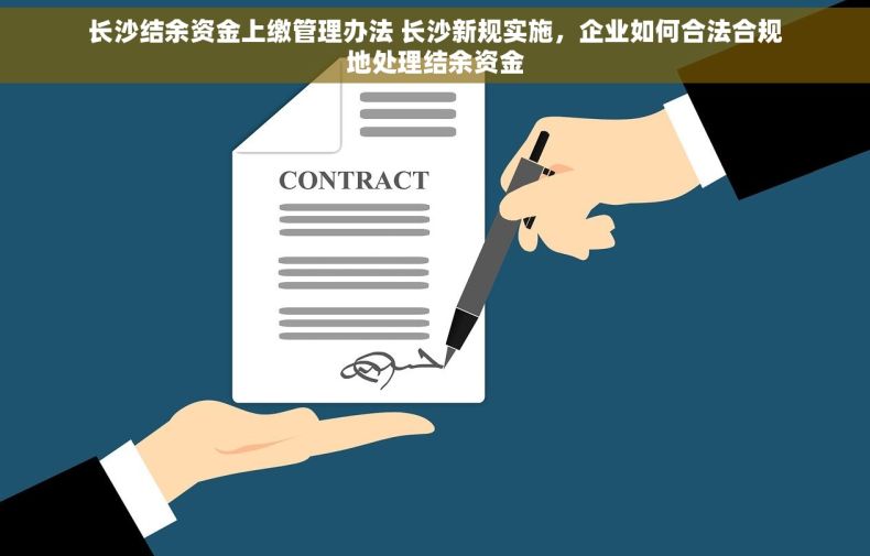 长沙结余资金上缴管理办法 长沙新规实施，企业如何合法合规地处理结余资金