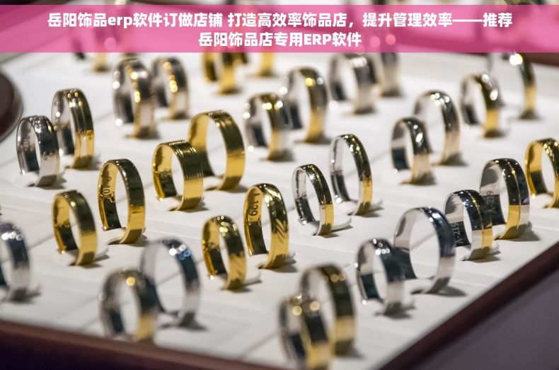 岳阳饰品erp软件订做店铺 打造高效率饰品店，提升管理效率——推荐岳阳饰品店专用ERP软件