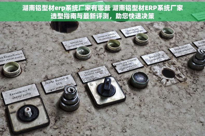 湖南铝型材erp系统厂家有哪些 湖南铝型材ERP系统厂家选型指南与最新评测，助您快速决策