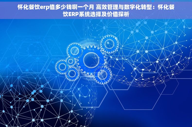 怀化餐饮erp值多少钱啊一个月 高效管理与数字化转型：怀化餐饮ERP系统选择及价值探析