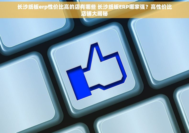 长沙纸板erp性价比高的店有哪些 长沙纸板ERP哪家强？高性价比店铺大揭秘
