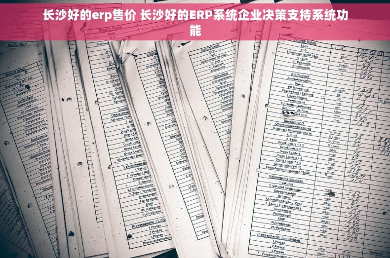 长沙好的erp售价 长沙好的ERP系统企业决策支持系统功能